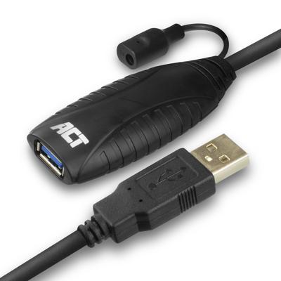 ACT AC6110 USB Verlengkabel - USB Booster USB 3.2. Gen 1 - 10 meter