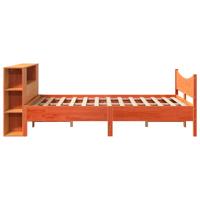 Bedframe zonder matras massief grenenhout wasbruin 200x200 cm - thumbnail