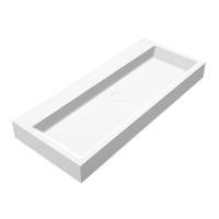 Wastafel Best Design Opera-100 Just-Solid 100x42x10 cm Mat Wit - thumbnail