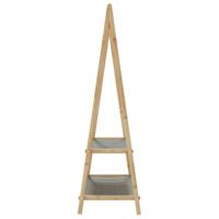 Kledingrek met schappen 96x45,5x150,5 cm bamboe - thumbnail