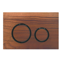 Bedieningsplaat Geberit Sigma 50 Round voor 2-toets Spoeling Zwart Chroom / Amerikaans noten - thumbnail