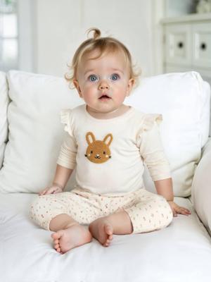 Set sweater en broek baby lichtroze Set sweater en broek baby lichtroze