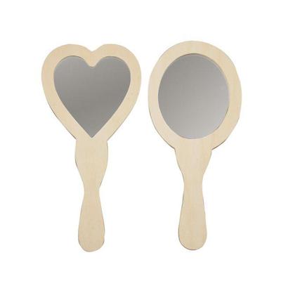 Creativ Company Versier je houten handspiegel, 2st. 25cm