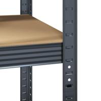 VidaXL Hoekrek 5-laags staal en bewerkt hout antracietkleurig - thumbnail