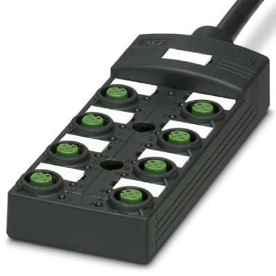 Phoenix Contact SACB-8/ 8-L- 5,0PUR SCO P 1452699 Passieve sensor/actorbox M12-verdeler met kunststof schroefdraad 1 stuk(s)