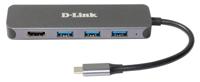 D-Link DUB-2333 5-in-1 USB-C-hub met stroomvoorziening (PD 60W), 4K HDMI, 3 USB 3.0-poorten voor pc, MacBook Pro, MacBook Air, iPad Pro, Chromebook, Surface Pro en meer - thumbnail