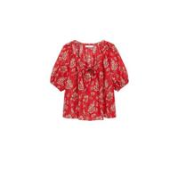 Mango top met all over print rood - thumbnail