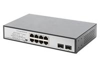 Digitus DN-95140 19 netwerk switch RJ45/SFP 8 + 2 poorten 10 / 100 / 1000 MBit/s PoE-functie - thumbnail