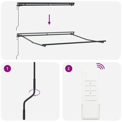 VidaXL Zijde frame antraciet 3 x 2,5 m poedercoating staal VidaXL Zijde frame antraciet 3 x 2,5 m poedercoating staal