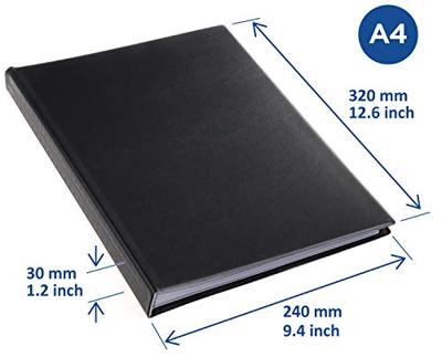 Rillstab showalbum A4 60 tassen, zwart