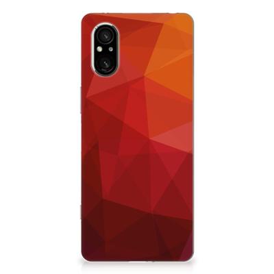 TPU Hoesje voor Sony Xperia 5 V Polygon Red TPU Hoesje voor Sony Xperia 5 V Polygon Red