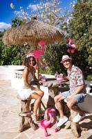 Hawaiiblouse Flamingo Roze Man - thumbnail