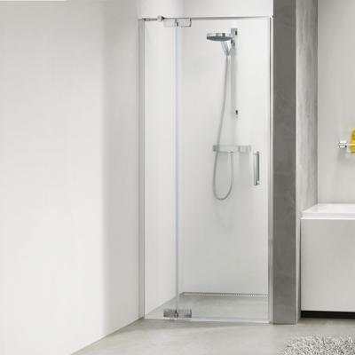 Douchedeur Sealskin Get Wet Custom Nisdeur Swingdeur Links 90x195cm Zilver Hoogglans Helder Glas