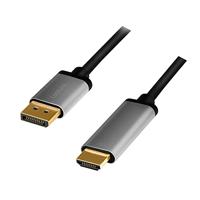 LogiLink CDA0107 video kabel adapter 2 m DisplayPort HDMI Zwart, Grijs - thumbnail