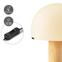 Light depot - tafellamp Mushroom hout-glas - Outlet - thumbnail