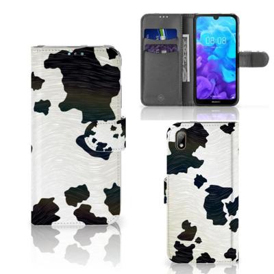 Huawei Y5 (2019) | Telefoonhoesje | Met pasjeshouder | Koeienvlekken