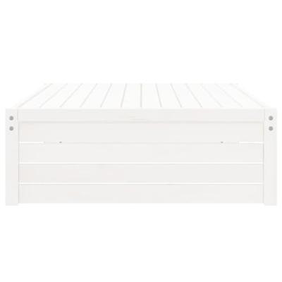 Tuinvoetenbank 120x80 cm massief grenenhout wit