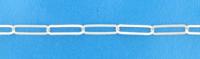 TFT Zilveren Ketting Paperclip Platte Buis 4,3 mm 42 + 2 cm - thumbnail