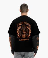 Jorcustom Dutch Nation Double Layered Longsleeve T-Shirt Heren Zwart/Grijs - Maat S - Kleur: DonkergrijsZwart | Soccerfanshop - thumbnail