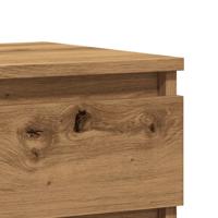 Nachtkastjes 2 st 40x35x50cm bewerkt hout artisanaal eikenkleur - thumbnail