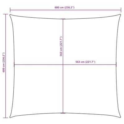 VidaXL Zonnescherm vierkant 6x6 m oxford stof terracottakleurig
