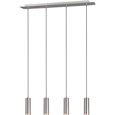 LED Hanglamp 4-lichts Trion Mary - Mat Nikkel Aluminium GU10