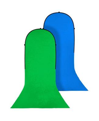 Bresser BR-TR15 Train backdrop Groen en Blauw 150x200+200cm