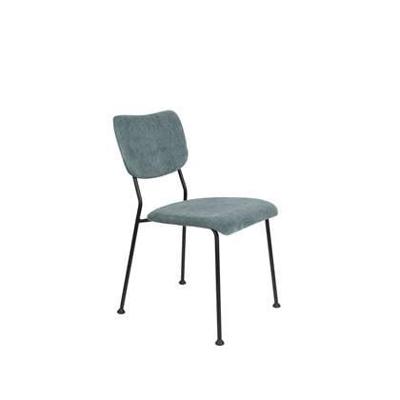 Zuiver Benson Eetkamerstoelen Grijs|Blauw - Set van 2
