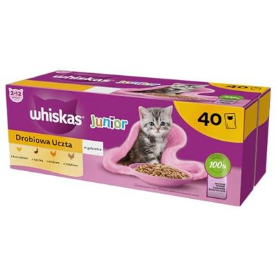 WHISKAS Junior Poultry in jelly - nat kattenvoer - 40 x 85g