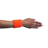 Polsband neon oranje 2 stuks - thumbnail