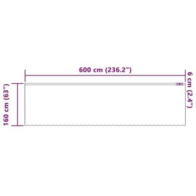 VidaXL Kantgordijn met gordijnen bloemen wit 160 x 600 cm polyester