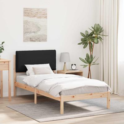 Bedframe met Gevoerd Hoofdgedeelte Zwart 90 x 200 cm Bedframe met Gevoerd Hoofdgedeelte Zwart 90 x 200 cm
