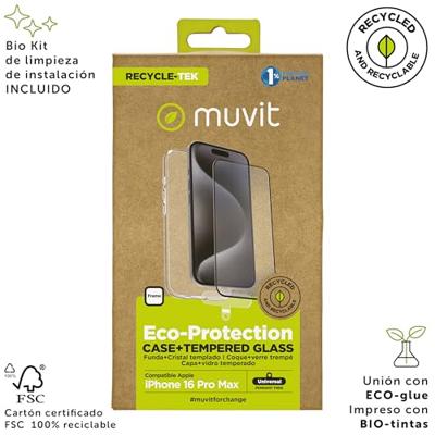 Mobielhoesje en -beschermer Muvit for Change iPhone 16 Pro Max Zwart Mobielhoesje en -beschermer Muvit for Change iPhone 16 Pro Max Zwart