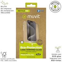 Mobielhoesje en -beschermer Muvit for Change iPhone 16 Pro Max Zwart - thumbnail