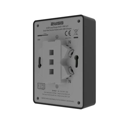 2USB 2U-449719 Inbouwdoos Met USB-C, Met USB-laaduitgang Zwart (mat) 2USB 2U-449719 Inbouwdoos Met USB-C, Met USB-laaduitgang Zwart (mat)