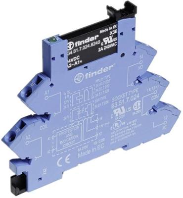 Finder Halfgeleiderrelais 38.91.7.024.9024 2 A Schakelspanning (max.): 24 V/DC 1 stuk(s)