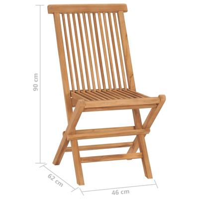 Tuinstoelen 6 st inklapbaar massief teakhout