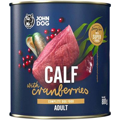 JOHN DOG Berry Line Adult Veal with cranberries - natvoer voor honden - 800g