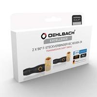 Oehlbach D1C4413 F-stekker, haaks Verguld Aansluitingen: F-stekker 2 stuk(s) - thumbnail