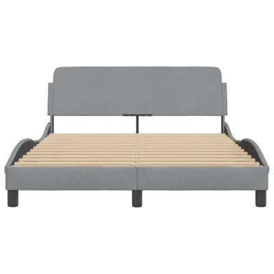 Bedframe zonder matras 120x200 cm stof lichtgrijs