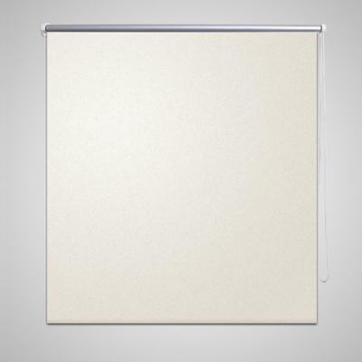 VidaXL Rolgordijn verduisterend 144,4 x 230 cm stofbreedte 140 cm gebroken wit