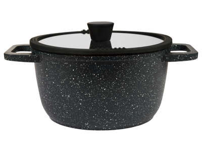 SILVERCREST Aluminium kookpan 24 cm (granietlook zwart)