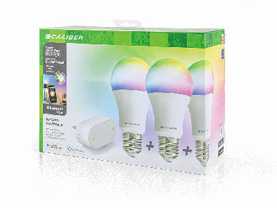 E27 startpack Dimbare Smart Lamp met HBT-Gateway - 3x Slimme A19 LED Peer - 850 Lumen - 8 Watt (HBT-E27-STARTPACK)