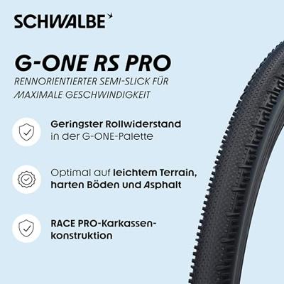 Schwalbe Buitenband 28-1.35 (35-622) g-one rs pro evo zw/skin vouwband - thumbnail