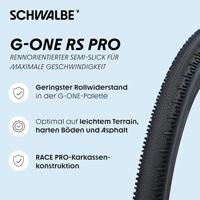 Schwalbe vouwband g-one rs pro evolution 50-622 tlr zwart/tr - thumbnail