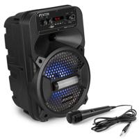 Fenton FPC8 accu speaker 100W met Bluetooth, microfoon en LED - thumbnail