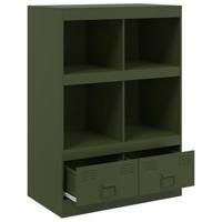 Dressoir 67x39x95 cm staal olijfgroen - thumbnail