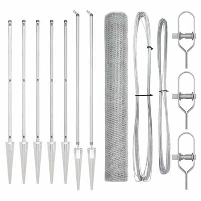 VidaXL Afrasteringspaal zilver 10 x 1,2 m (13 mm gaas) staal