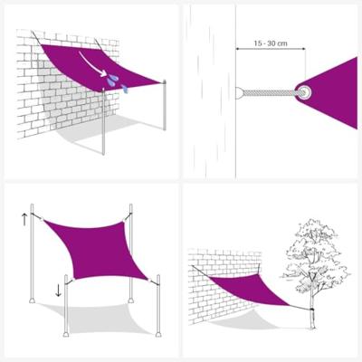 VidaXL Zonnezeil 4x2,5 m 100% polyester oxford zandkleurig - thumbnail