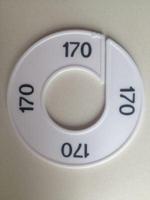 Maatring 9cm wit/zwart 170 - thumbnail